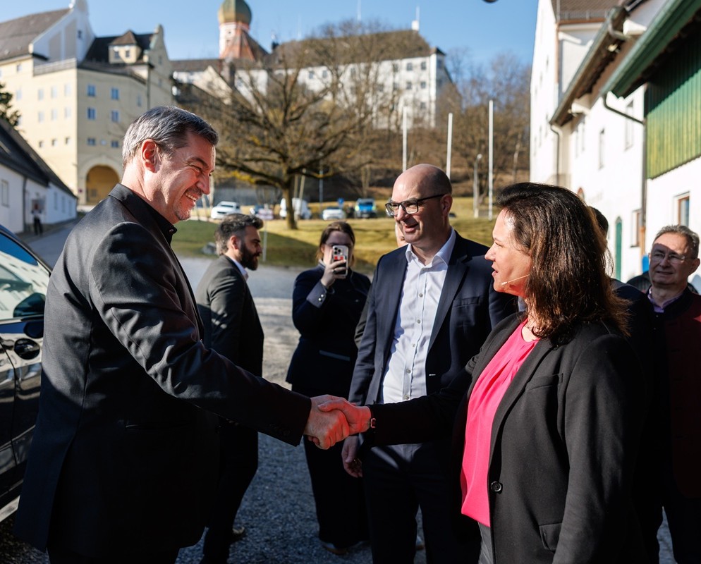 Ministerpr�sident Dr. Markus S�der, CSU Kreisvorsitzende Dr. Ute Eiling-H�tig, Michael Kie�ling, MdB Foto: Markus Mochti